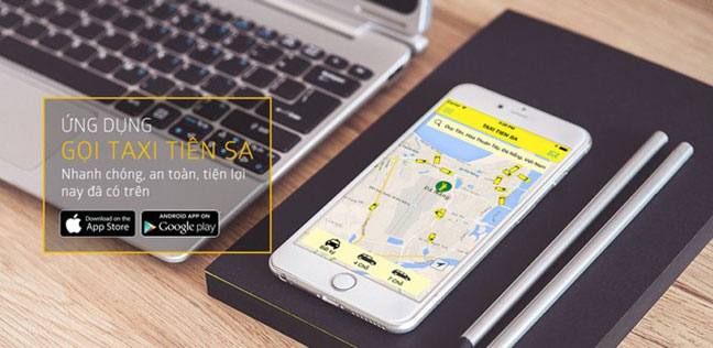 Khách hàng đặt taxi Tiên Sa tiện lợi hơn qua app